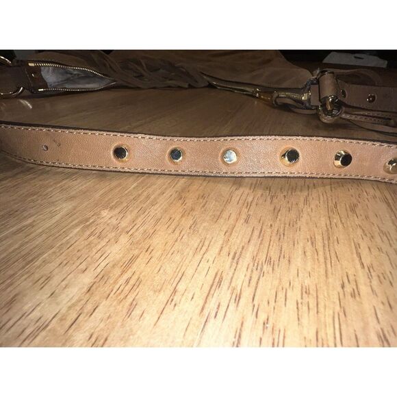Michael Kors Suede Handbag Brown western Fringe Hobo Shoulder Boho Purse - Picture 11 of 16
